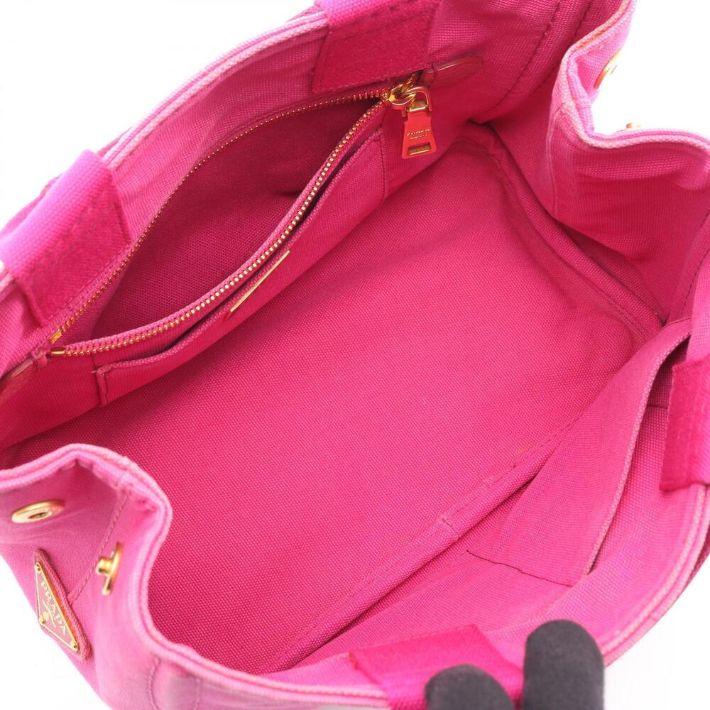 Prada CANAPA Pink Bag Tote Canvas - Picture 3 of 5
